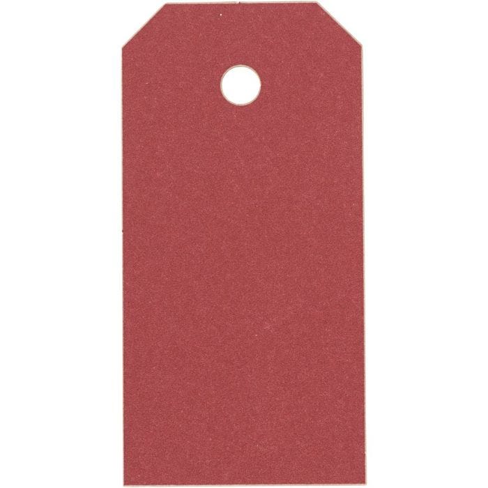Etiquetas Manila, medidas 4x8 cm, 250 gr, rojo, 20 ud/ 1 paquete