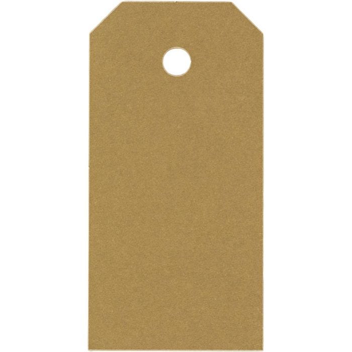 Etiquetas Manila, medidas 4x8 cm, 250 gr, dorado, 1000 ud/ 1 paquete
