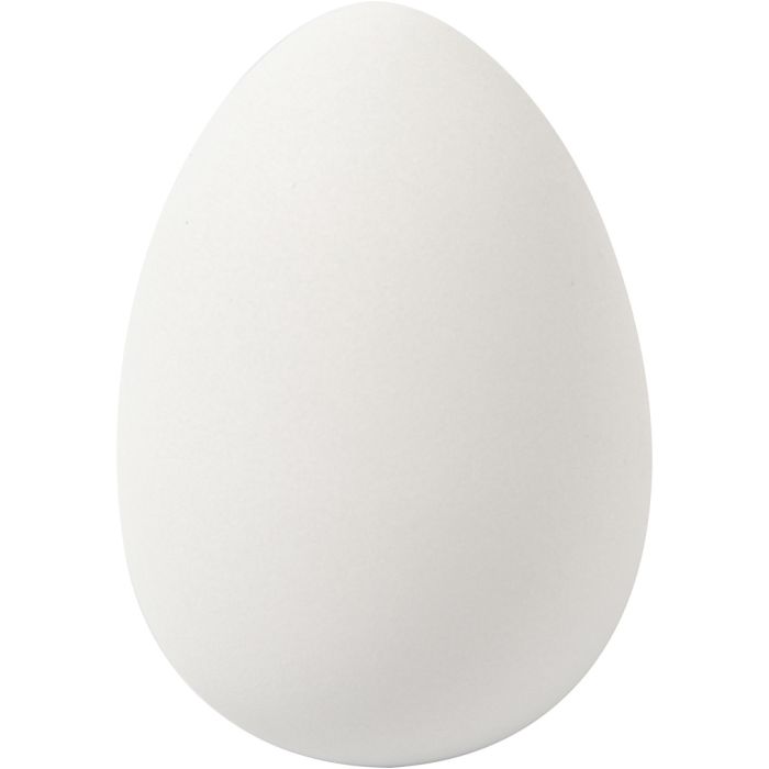 Huevo, A: 8 cm, dia 5,5 cm, blanco, 8 ud/ 1 paquete