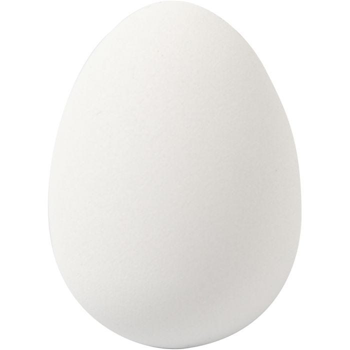 Huevo, A: 4 cm, dia 2,5 cm, blanco, 18 ud/ 1 paquete