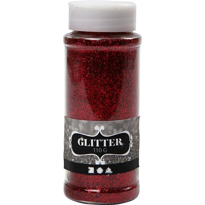 Purpurina, rojo, 110 gr/ 1 bote