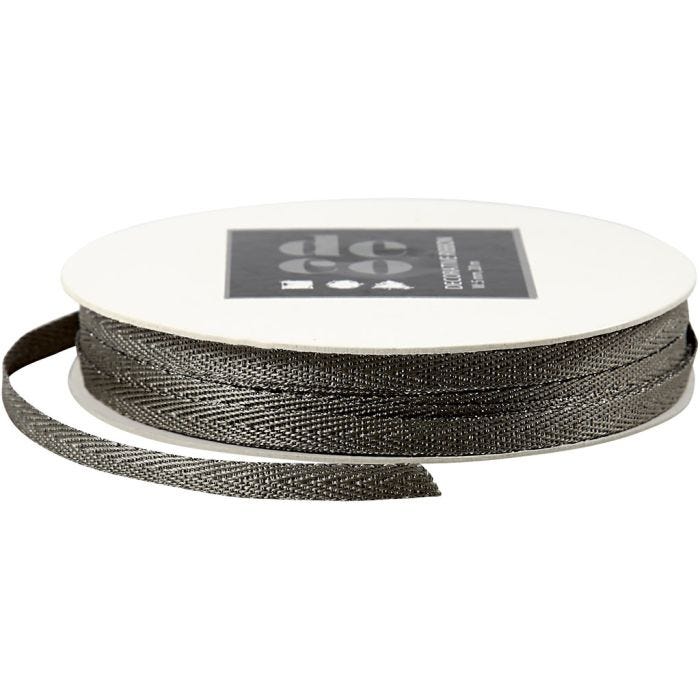 Cinta decorativa, A: 5 mm, plata, 20 m/ 1 rollo