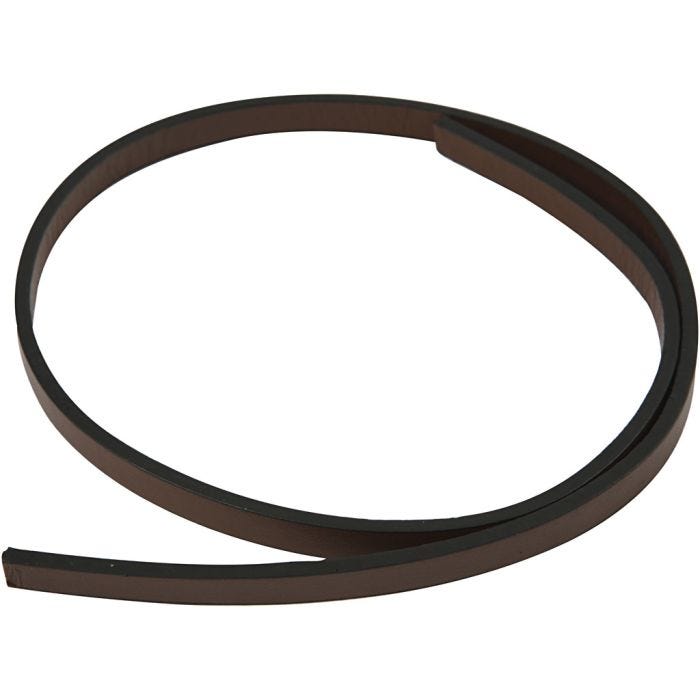 Cinturón de Cuero, A: 10 mm, grosor 3 mm, marrón, 1 m/ 1 paquete