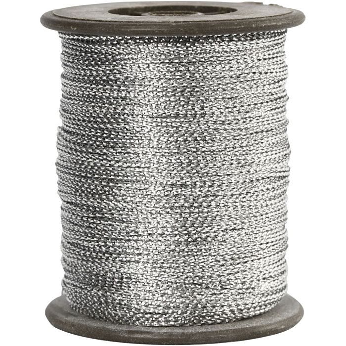 Hilo, grosor 0,5 mm, plata, 100 m/ 1 rollo