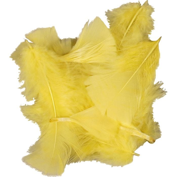 Plumón, medidas 7-8 cm, amarillo, 500 gr/ 1 paquete