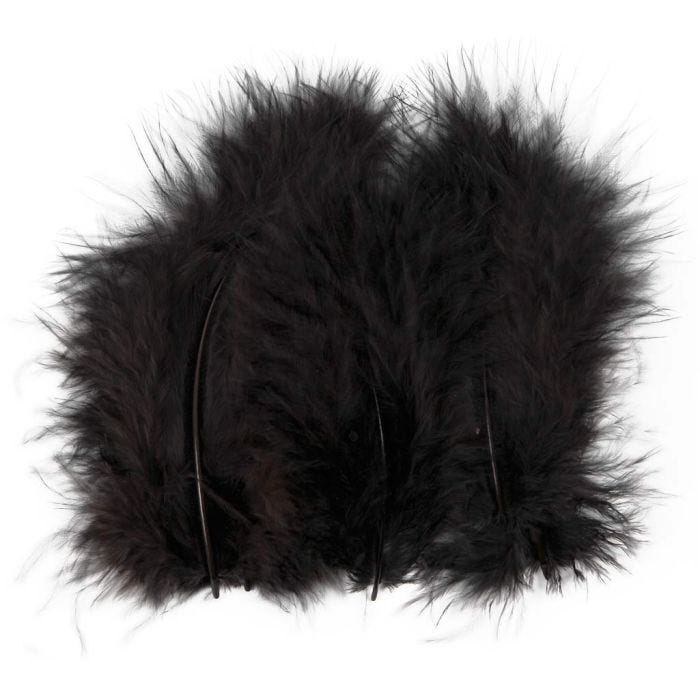 Plumón, medidas 5-12 cm, negro, 15 ud/ 1 paquete