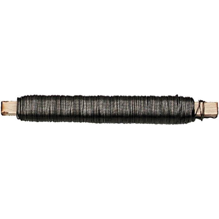 ALambre de florista, grosor 0,5 mm, negro, 50 m/ 1 rollo