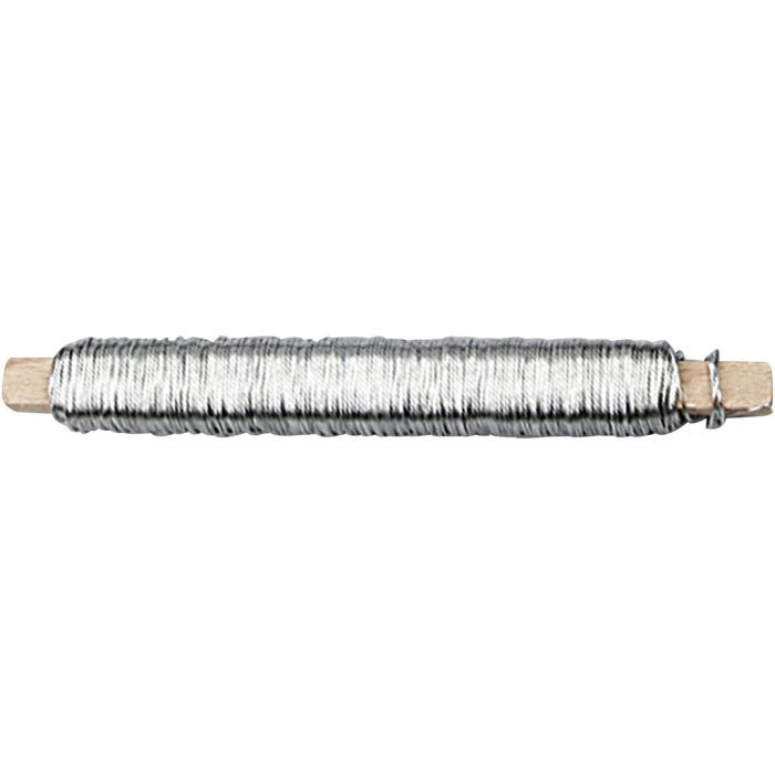 Alambre floral, grosor 0,6 mm, plata, 50 m/ 1 rollo