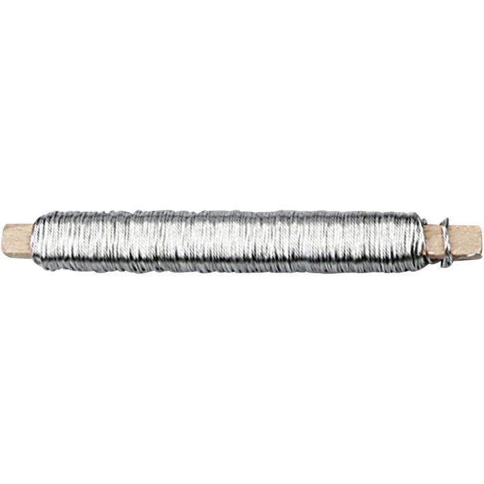 Alambre floral, grosor 0,6 mm, plata, 10x100 gr, 10x50 m/ 1 paquete