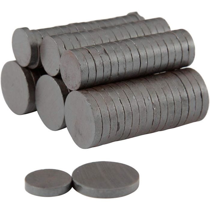 Imanes, dia 14+20 mm, grosor 3 mm, 2x250 ud/ 1 paquete