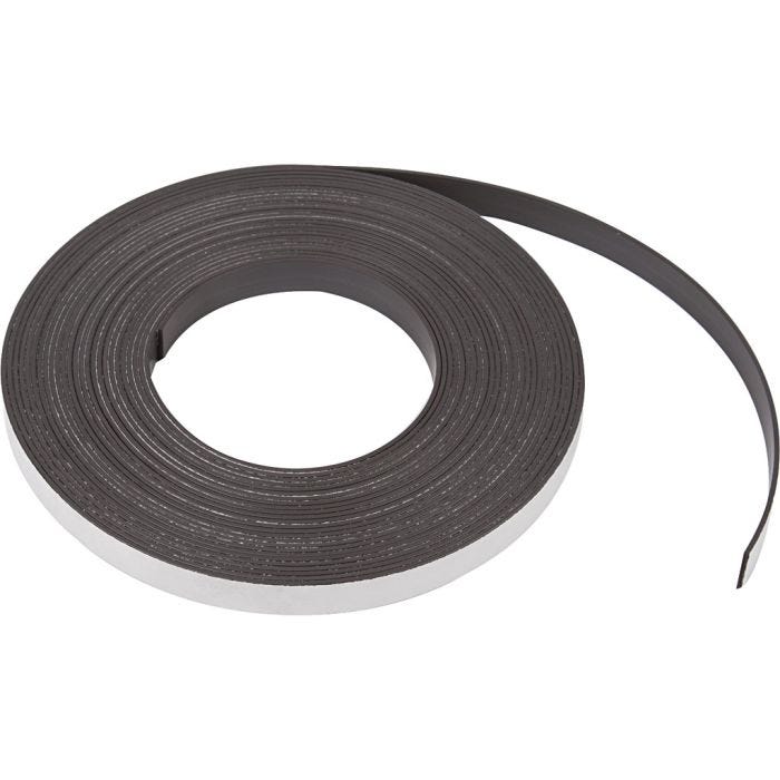 Banda magnética, A: 12,5 mm, grosor 1,5 mm, 1 m/ 1 paquete