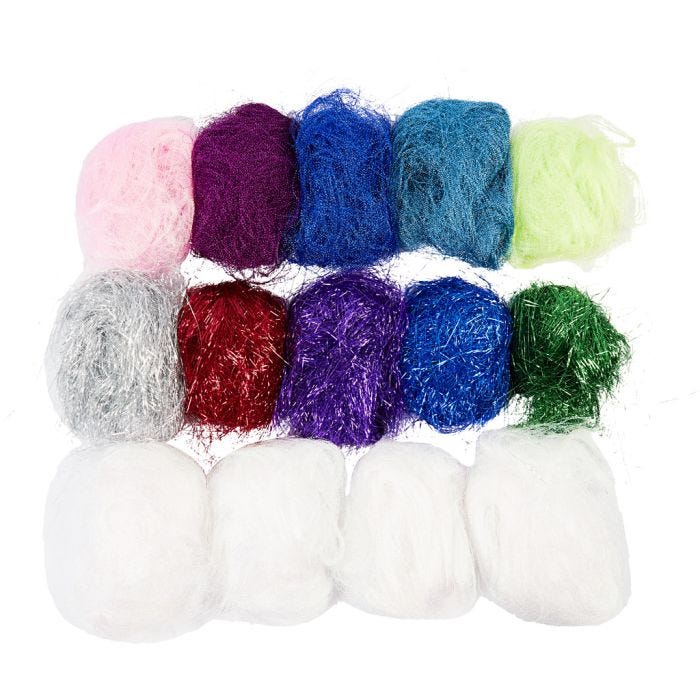 Fibra de plástico, surtido de colores, 500gr/ 1 paquete