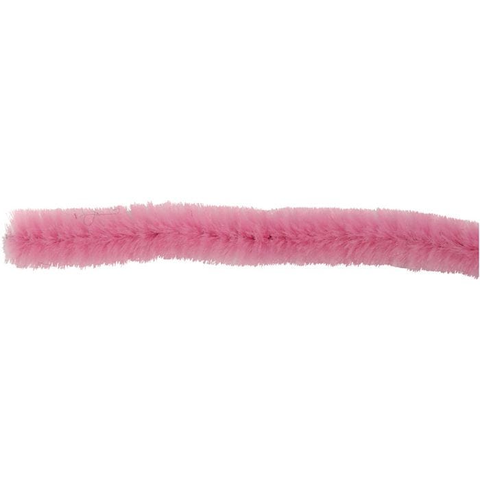 Chenilla, L. 30 cm, grosor 6 mm, rosa, 50 ud/ 1 paquete