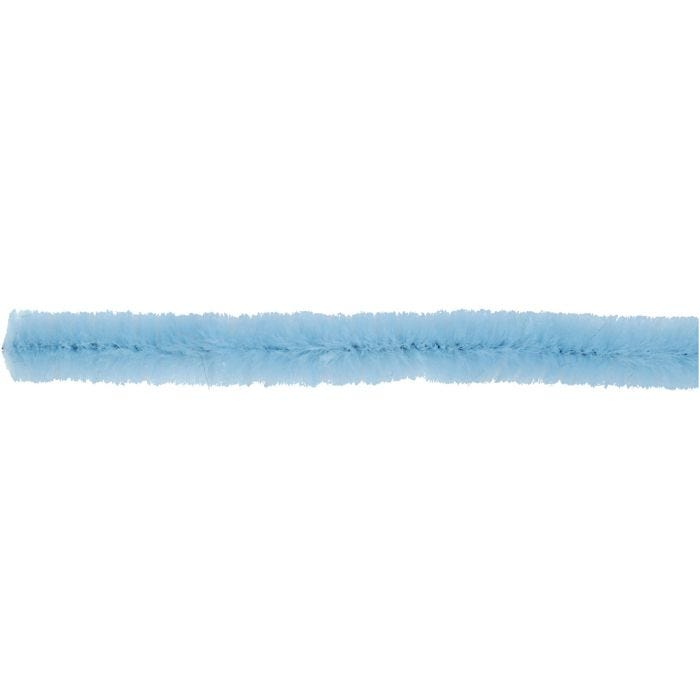 Chenilla, L. 30 cm, grosor 6 mm, azul, 50 ud/ 1 paquete