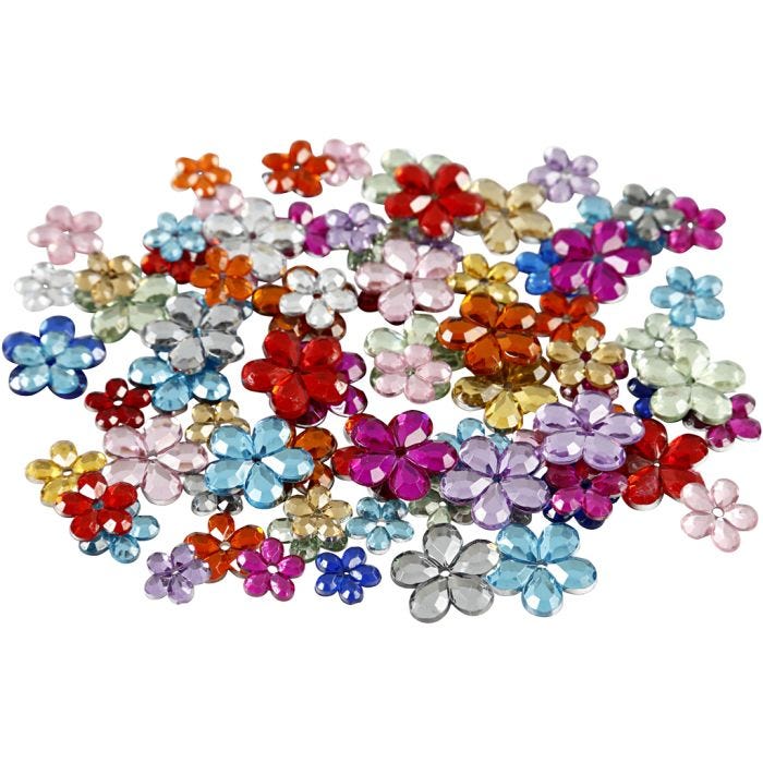 Joyas, dia 6+10+12 mm, surtido de colores, 252 ud/ 1 paquete