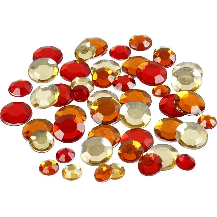 Joyas, redonda, medidas 6+9+12 mm, rojo harmonía, 360 ud/ 1 paquete