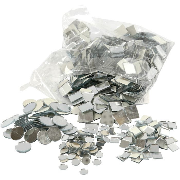 Surtido de piezas de mosaico, dia 10-18 mm, grosor 2 mm, 1900 ud/ 1 paquete