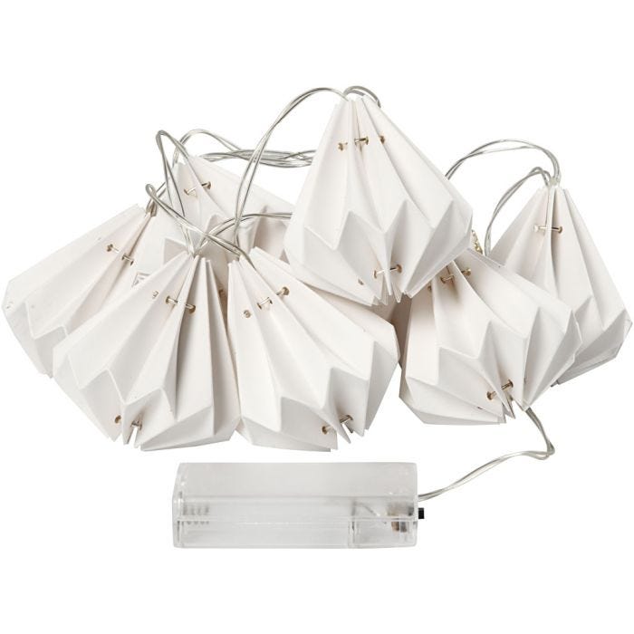 Tira de luces LED con lamparitas, 80 mm, 100 cm, 65 mm, blanco, 1 ud