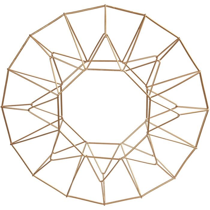 Adorno colgante, Aro, 28 cm, latón, 1 ud
