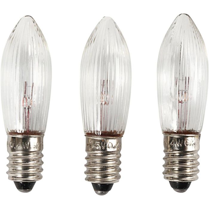 Bombillas LED, A: 45 mm, dia 15 mm, 3 ud/ 1 paquete