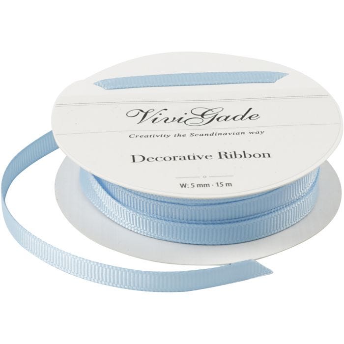 Cinta decorativa, A: 6 mm, azul claro, 15 m/ 1 rollo