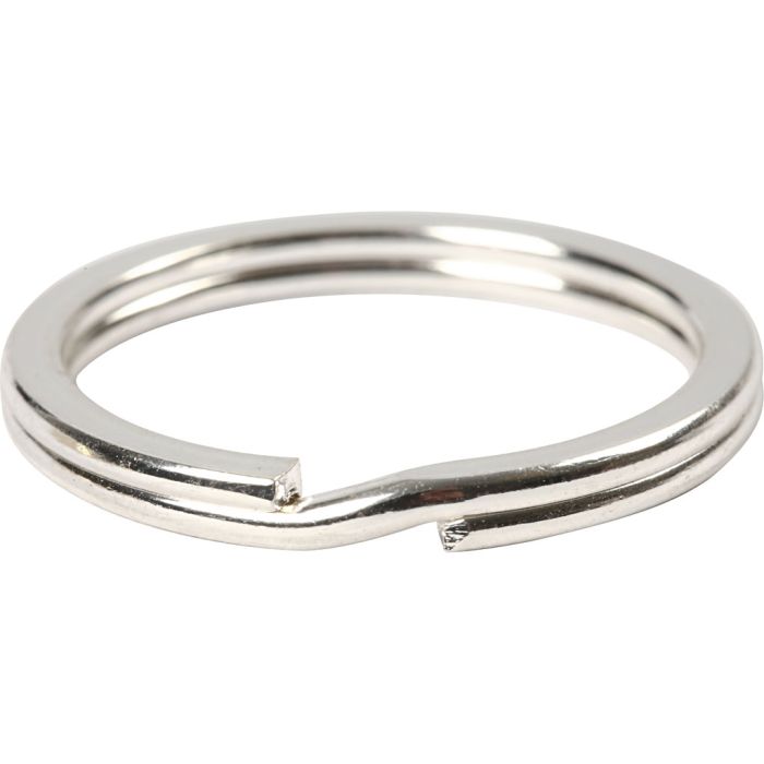 Anillas para llaveros, dia 28 mm, plateado, 4 ud/ 1 paquete