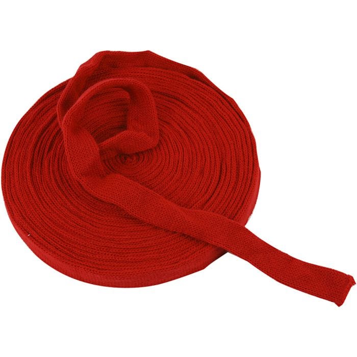 Tubo de punto, A: 22 mm, rojo navideño, 10 m/ 1 rollo