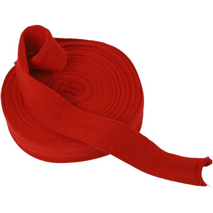 Tubo de punto, A: 40 mm, rojo navideño, 10 m/ 1 rollo