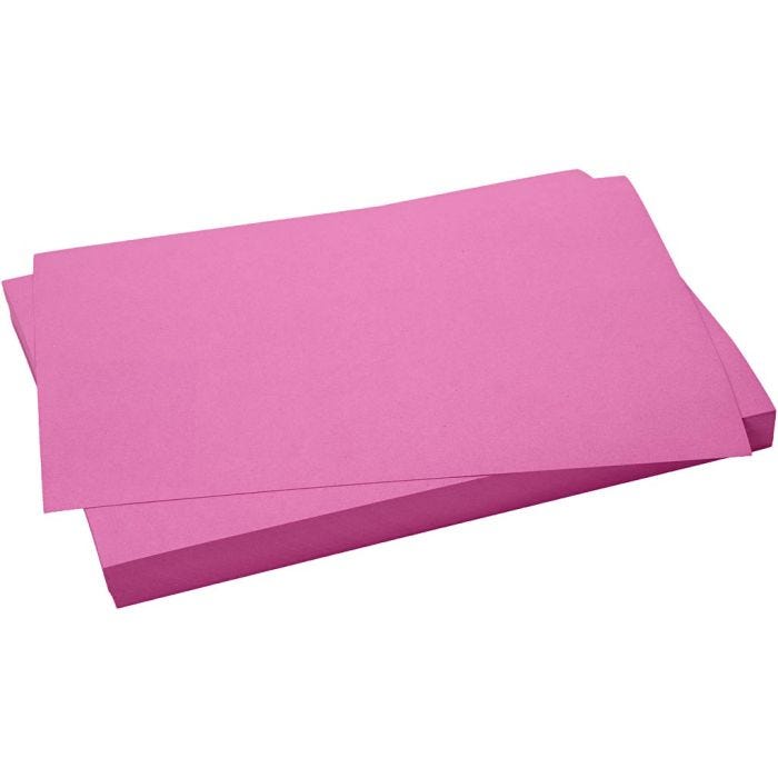 Cartulina de color, hoja 50x70 cm, 270 gr, rosa, 10 hoja/ 1 paquete
