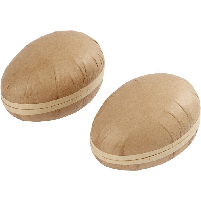 Huevo de dos piezas, L. 12 cm, 2 ud/ 1 paquete