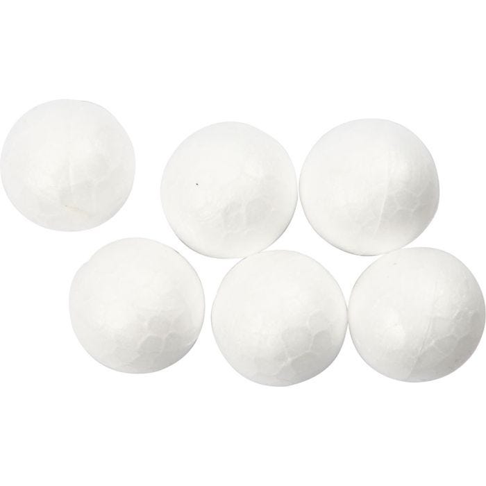 Bolas de poliestireno, dia 1,5 cm, blanco, 200 ud/ 1 paquete