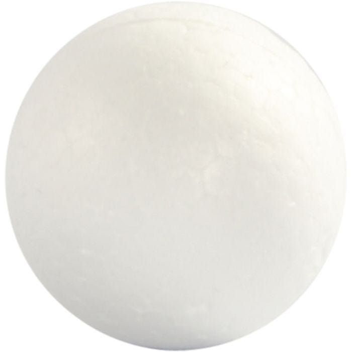 Bolas de poliestireno, dia 3 cm, blanco, 10 ud/ 1 paquete