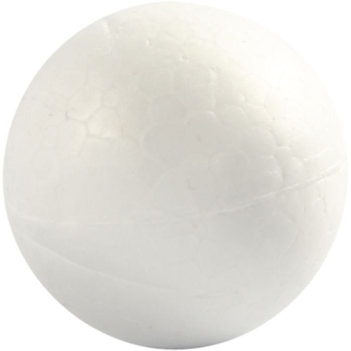 Bolas de poliestireno, dia 4 cm, blanco, 10 ud/ 1 paquete