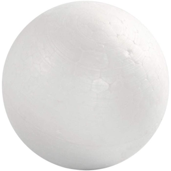 Bolas de poliestireno, dia 6 cm, blanco, 50 ud/ 1 paquete