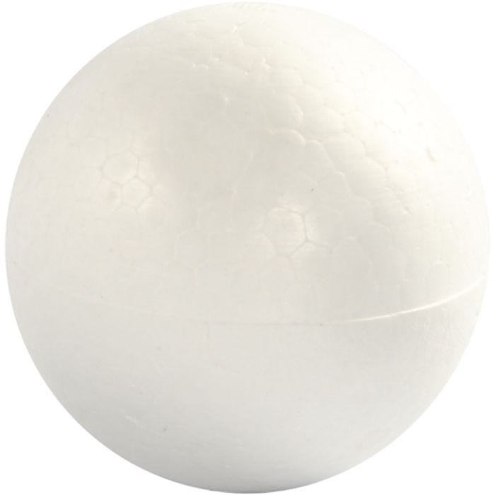 Bolas de poliestireno, dia 7 cm, blanco, 5 ud/ 1 paquete