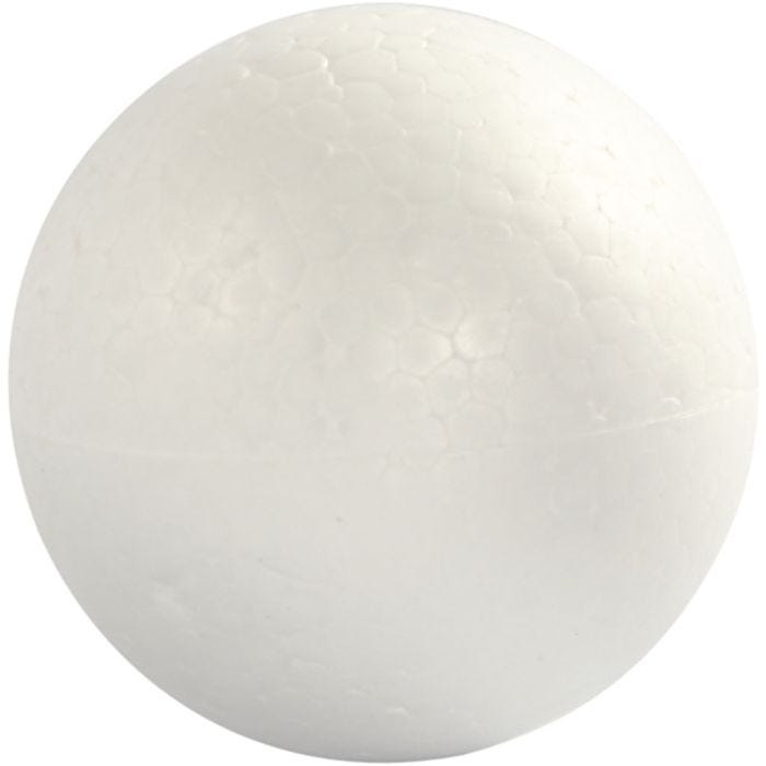 Bolas de poliestireno, dia 8 cm, blanco, 5 ud/ 1 paquete
