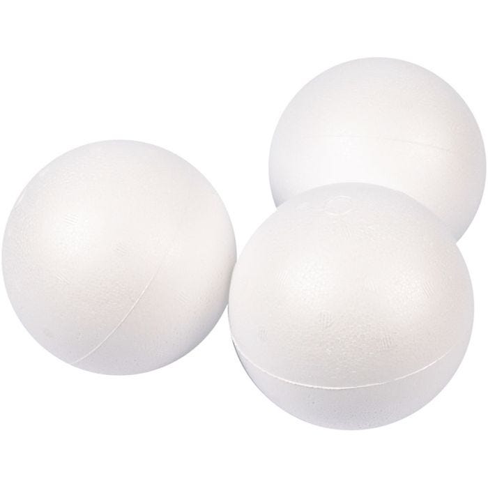 Bolas de poliestireno, dia 10 cm, blanco, 25 ud/ 1 paquete