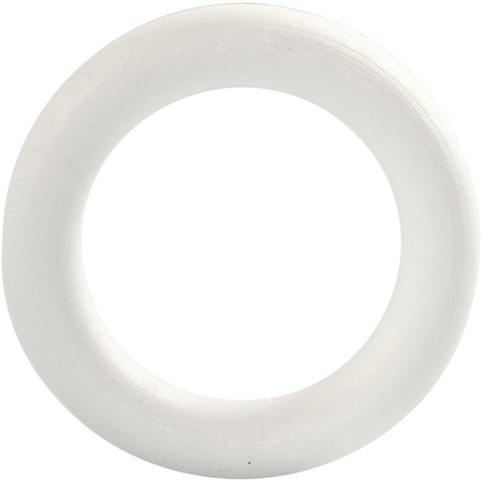 Aro, 12 cm, 20 mm, blanco, 1 ud
