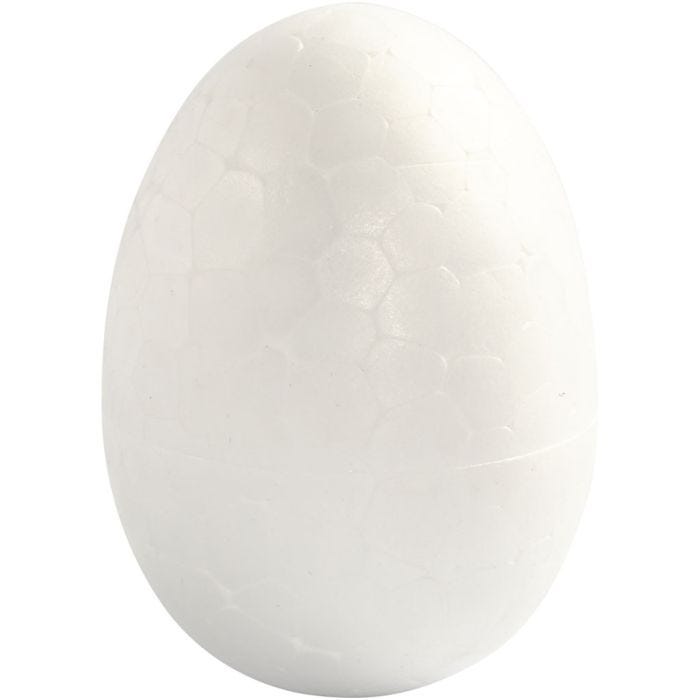 Huevos de poliestireno, A: 4,8 cm, blanco, 10 ud/ 1 paquete