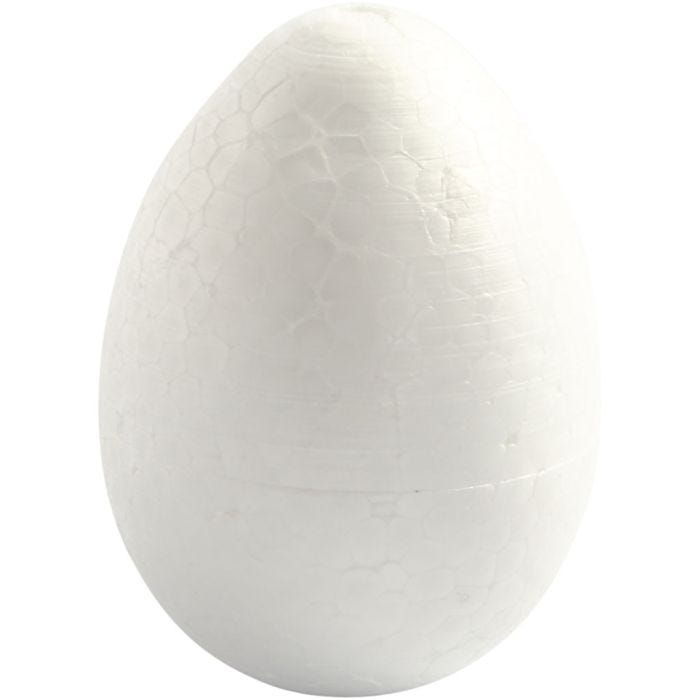 Huevos de poliestireno, A: 10 cm, blanco, 5 ud/ 1 paquete