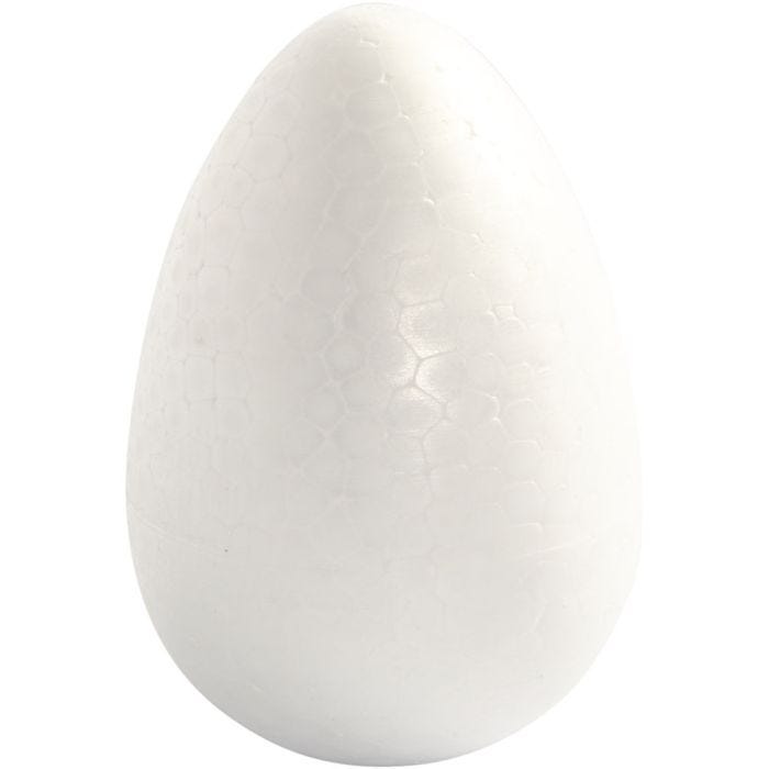Huevos de poliestireno, A: 12 cm, blanco, 5 ud/ 1 paquete