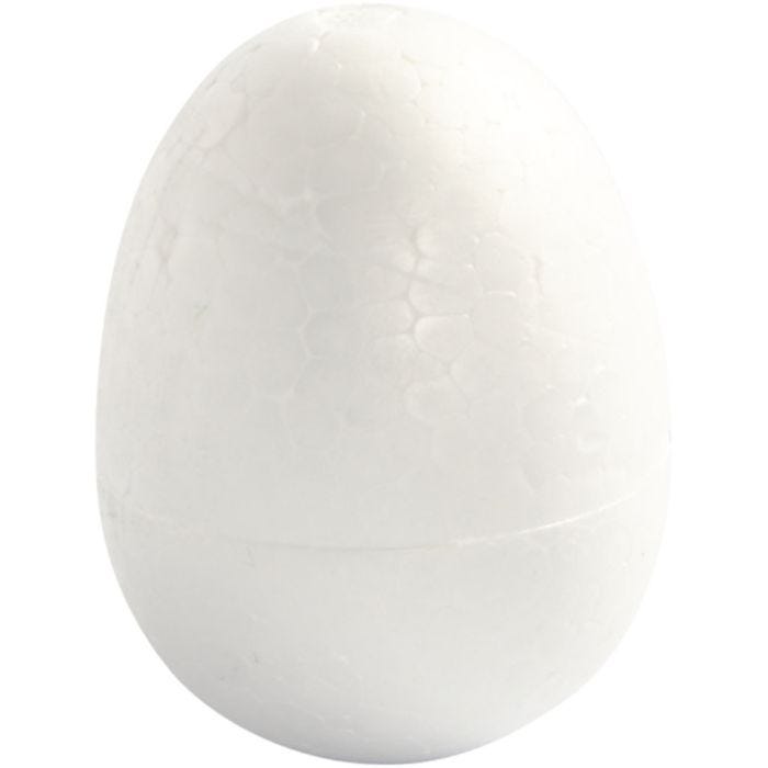 Huevos de poliestireno, A: 7 cm, blanco, 5 ud/ 1 paquete