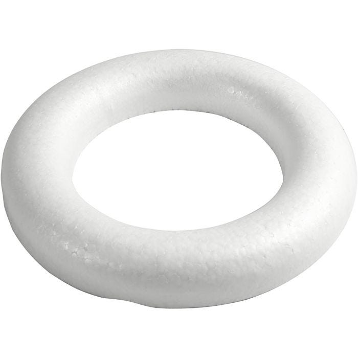 Mitades de aros redondeados, medidas 30 cm, grosor 40 mm, blanco, 1 ud