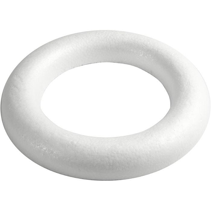 Mitades de aros redondeados, 35 cm, 46 mm, blanco, 1 ud