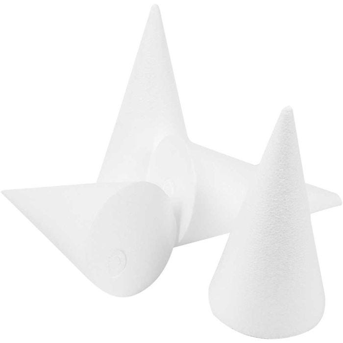 Cono , A: 14,5 cm, dia 6 cm, blanco, 25 ud/ 1 paquete