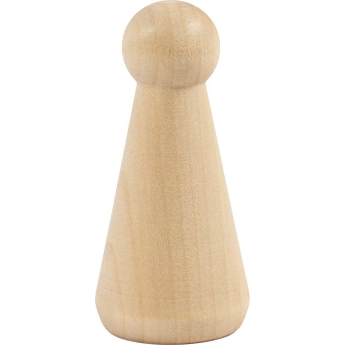 Cuerpo de figura de madera, Forma cónica, A: 8 cm, 3 ud/ 1 paquete