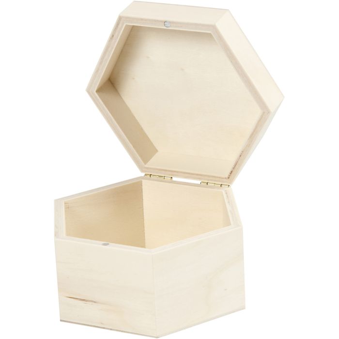 Caja de madera, medidas 12x7 cm, 1 ud