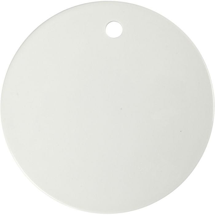 Plato de cerámica, 15 cm, 0,5 cm, blanco, 1 ud