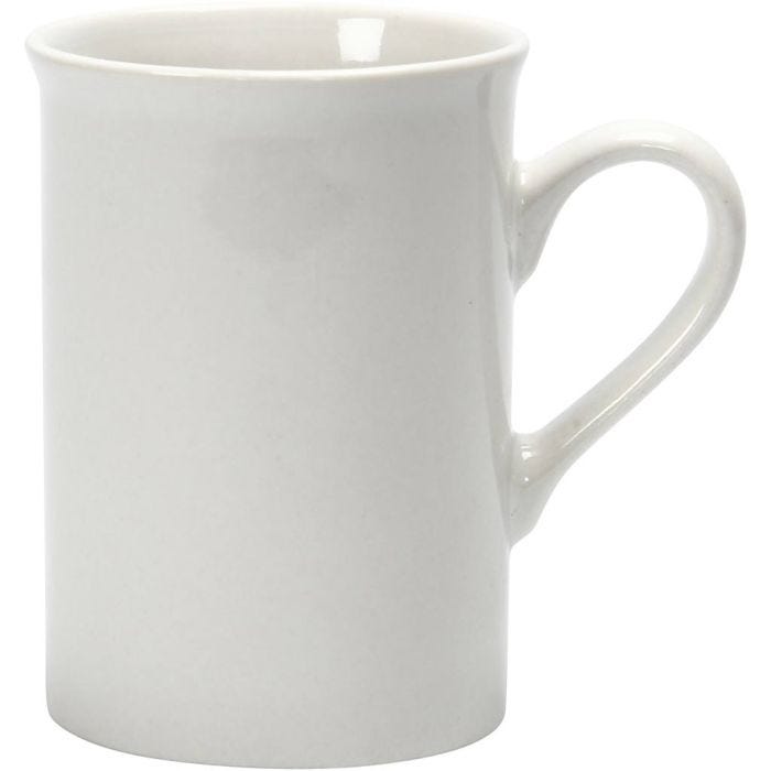 Tazas, A: 10 cm, dia 7,4 cm, blanco, 2 ud/ 1 paquete