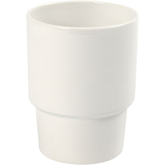 Taza, A: 11 cm, dia 8,5 cm, blanco, 2 ud/ 1 paquete